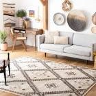 Alpharetta Southwestern Flatweave Jute Area Rug in Ivory/Black/Beige