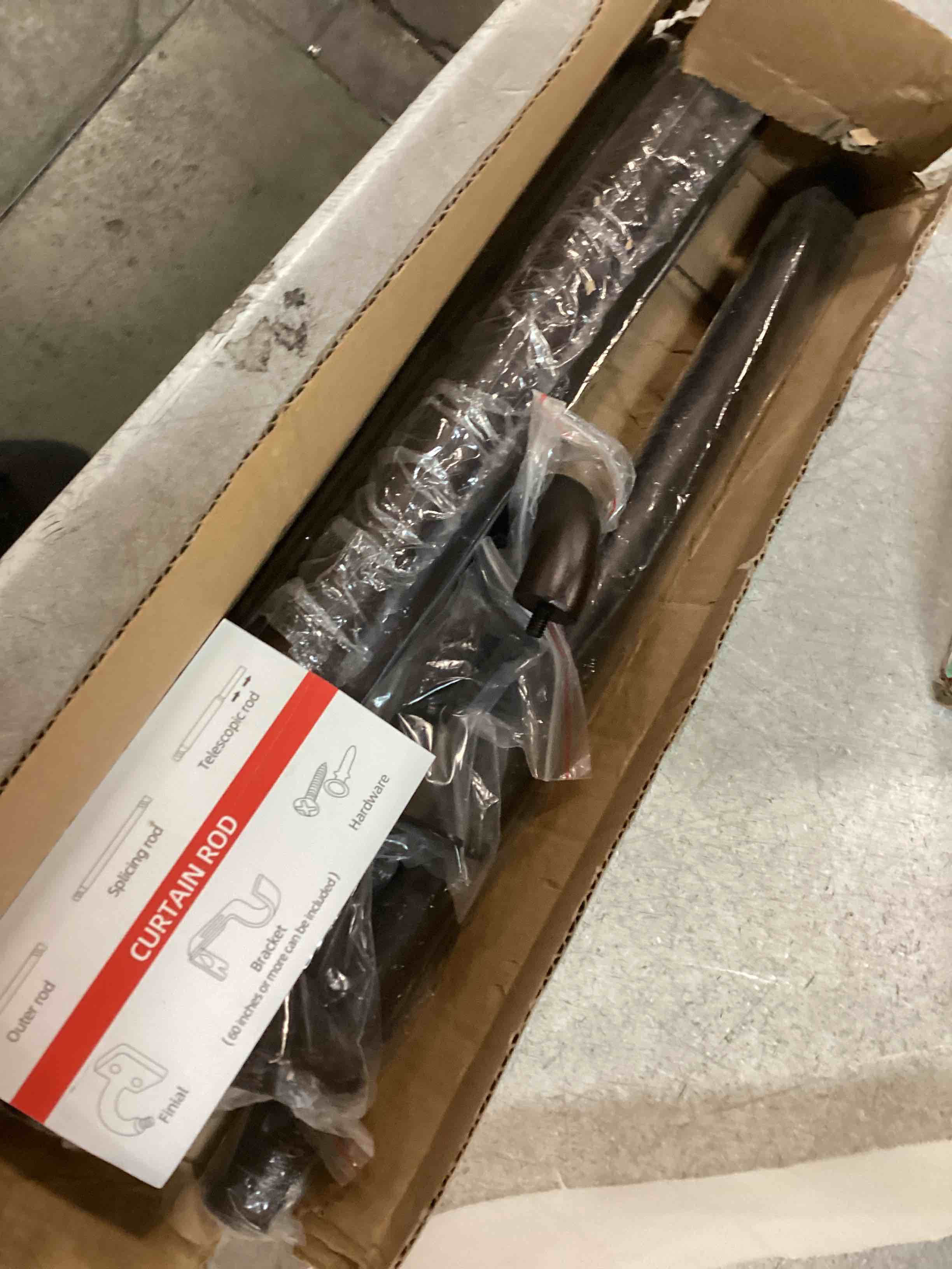 Bronze Wrap Around Curtain Rod Telescoping with Brackets,1 Inch