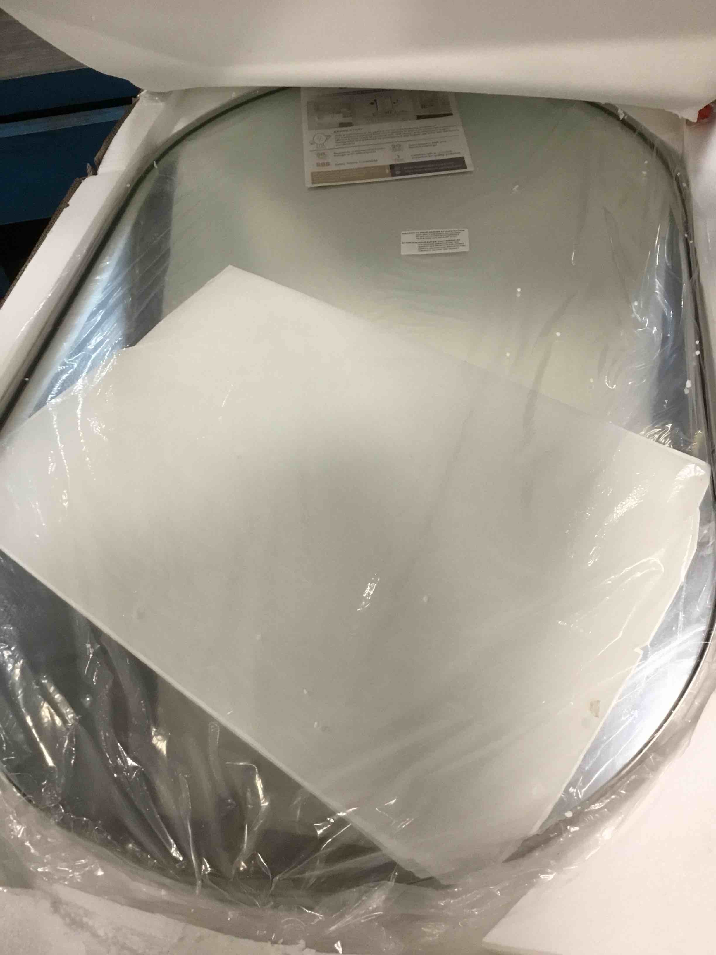 ANDY STAR Rustproof Chrome Oval Mirror for Bathroom, 24x40 Oval Vanity