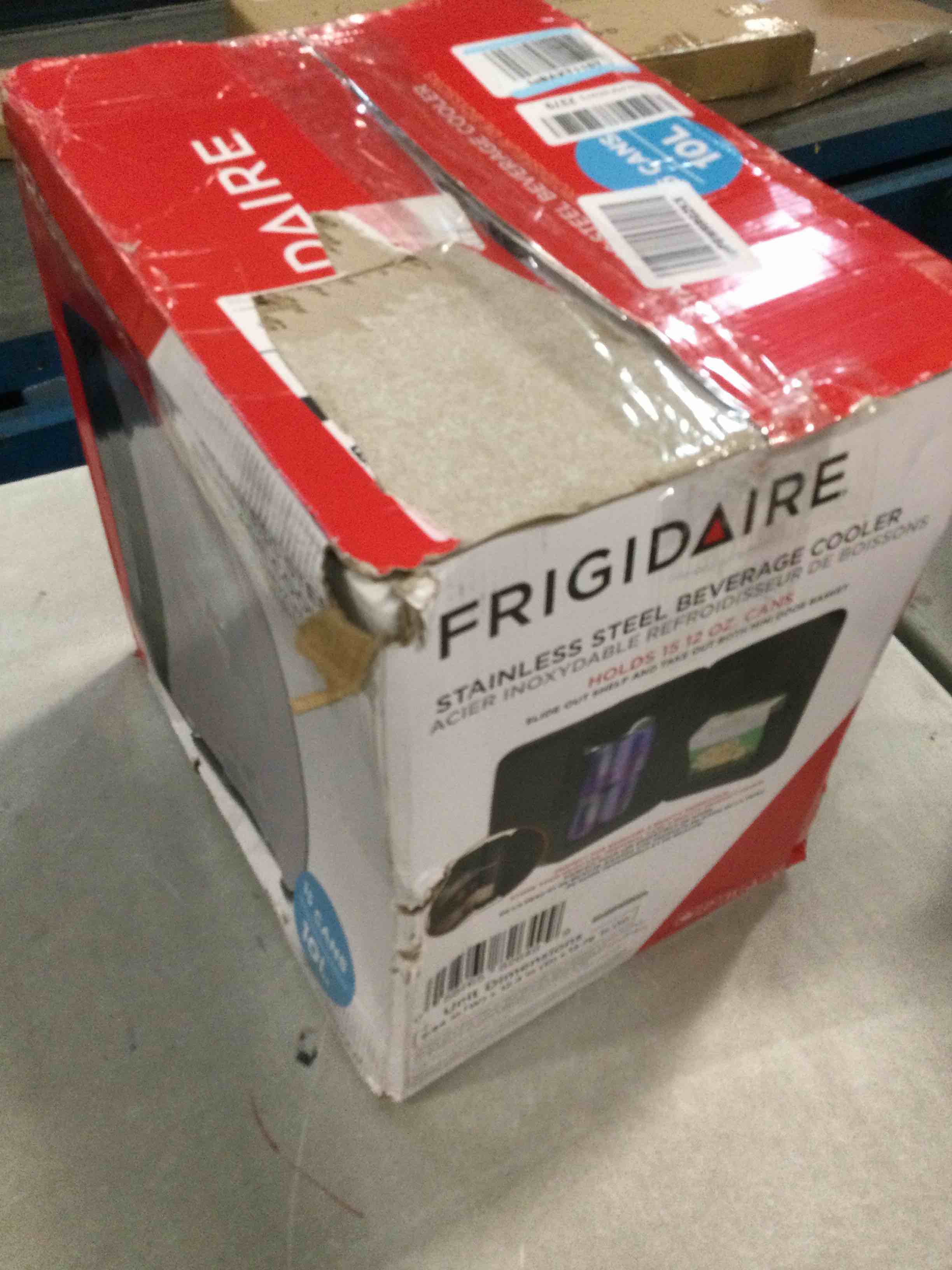 FRIGIDAIRE Portable 10L, 15can Mini Fridge Brushed Stainless Rugged