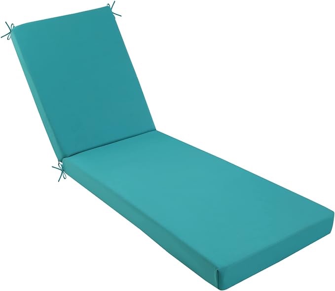 idee-home Chaise Lounge Cushions Outdoor Furniture, Lounge Chair Cushion Outdoor Chaise Lounge Cushions Weather and Stain Resistant Patio for Lawn Pool Furniture, 72in.L x 21in.W x 3in.D