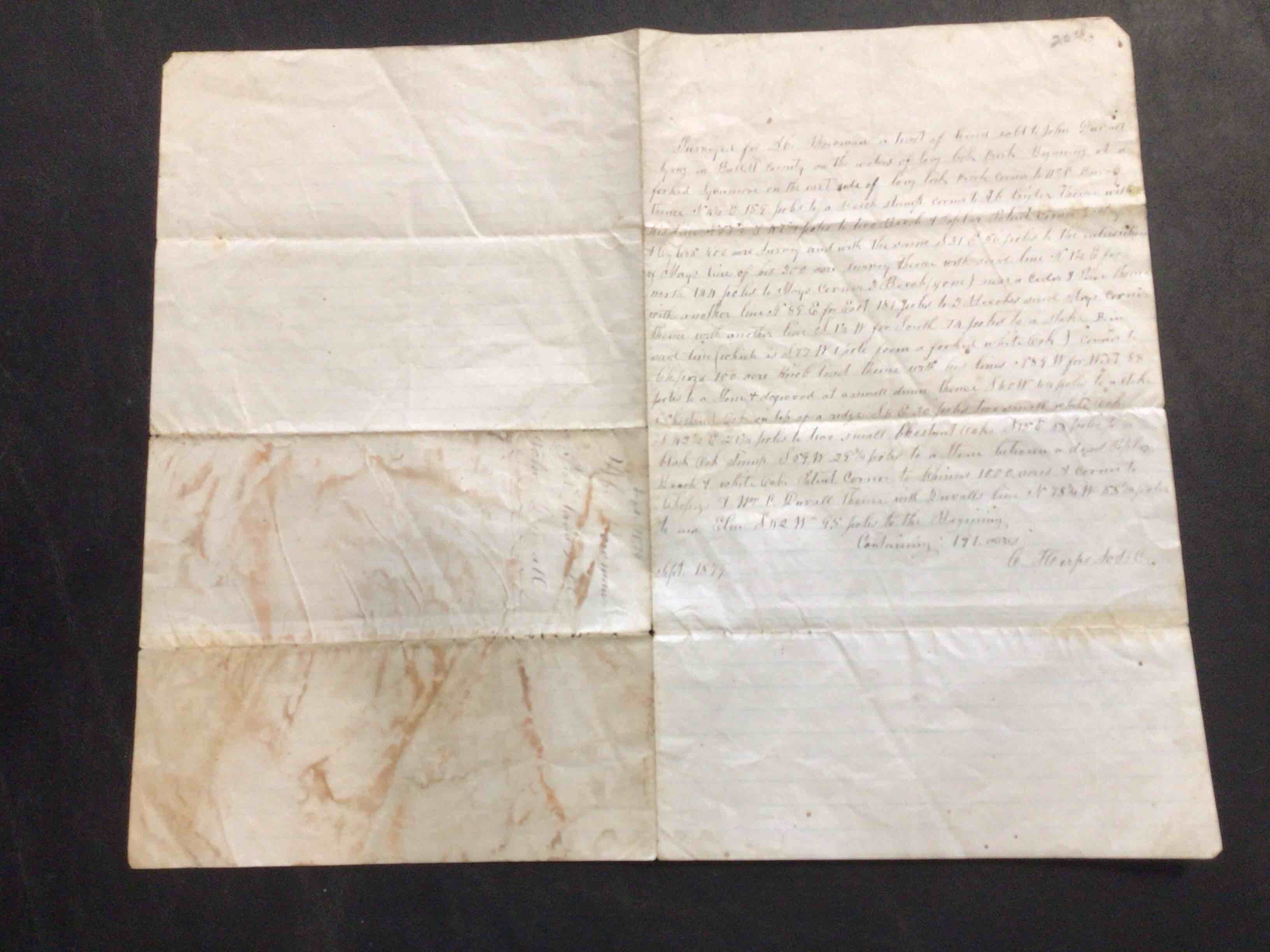 Letter from 1870’s 