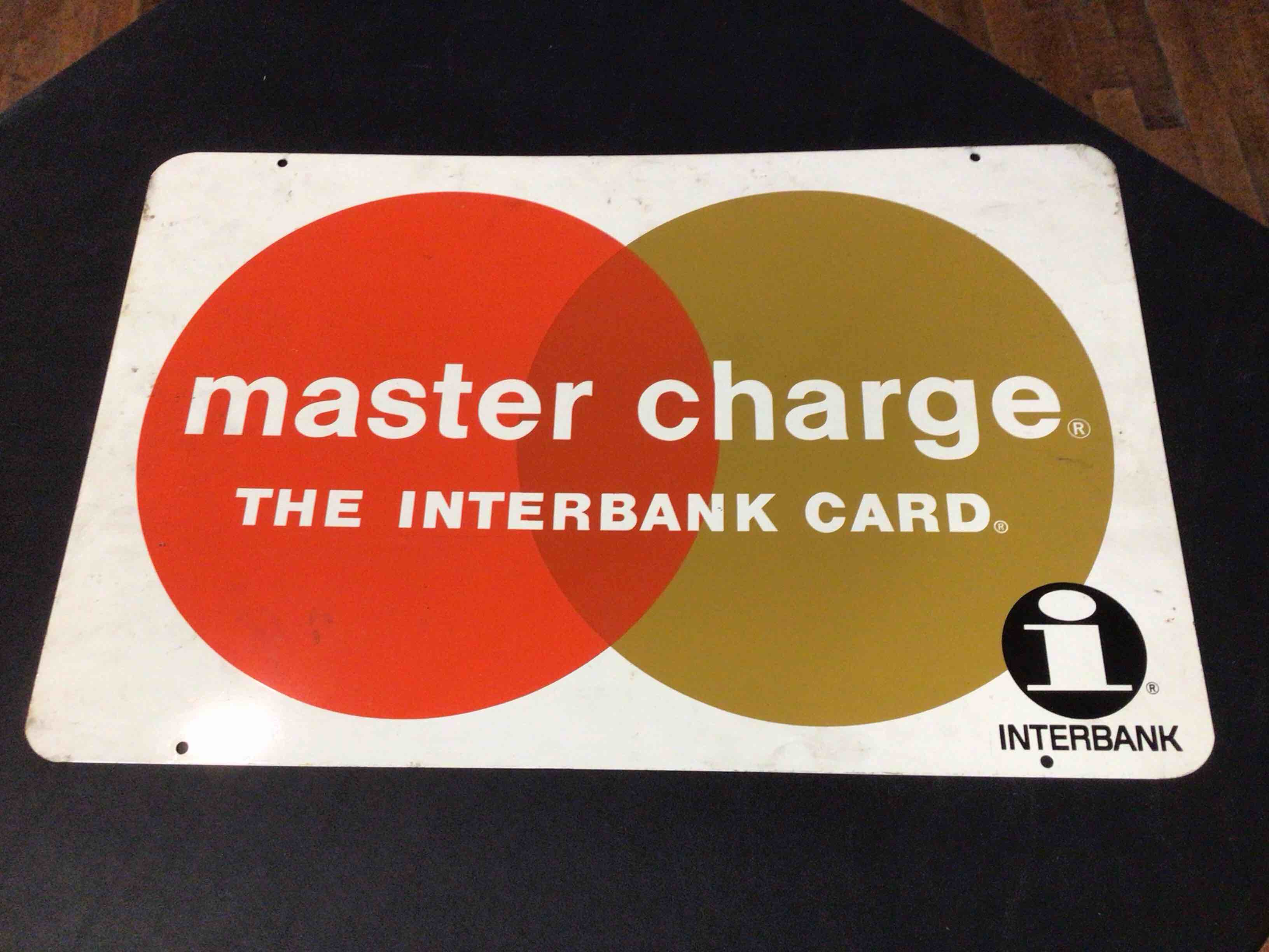 13.5 Inch Metal Interbank Master Charge Sign