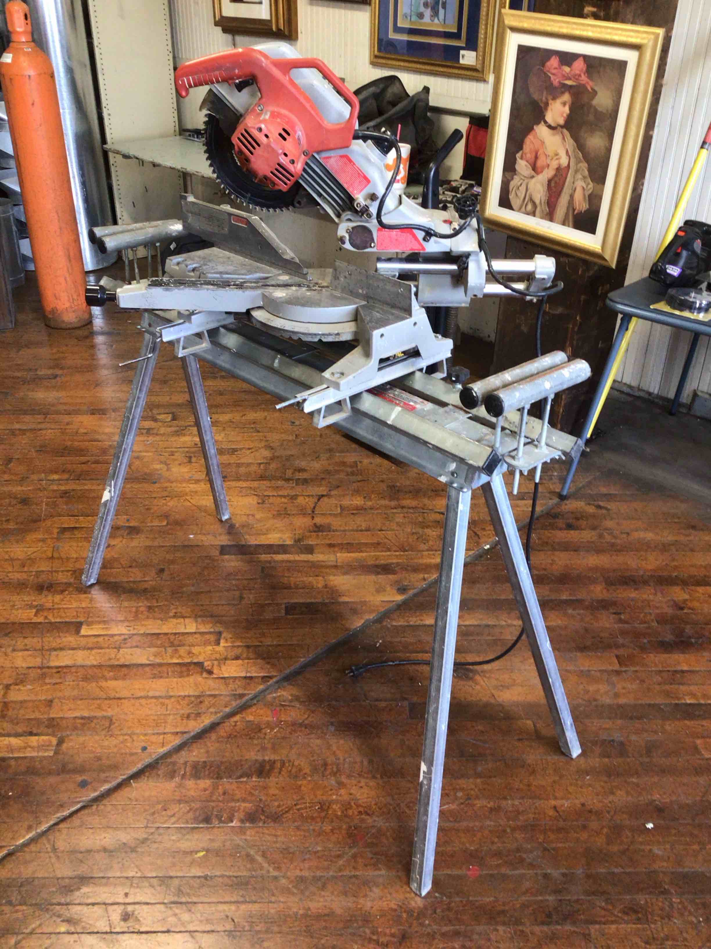 Milwaukee Compound Milter Saw on Stand 