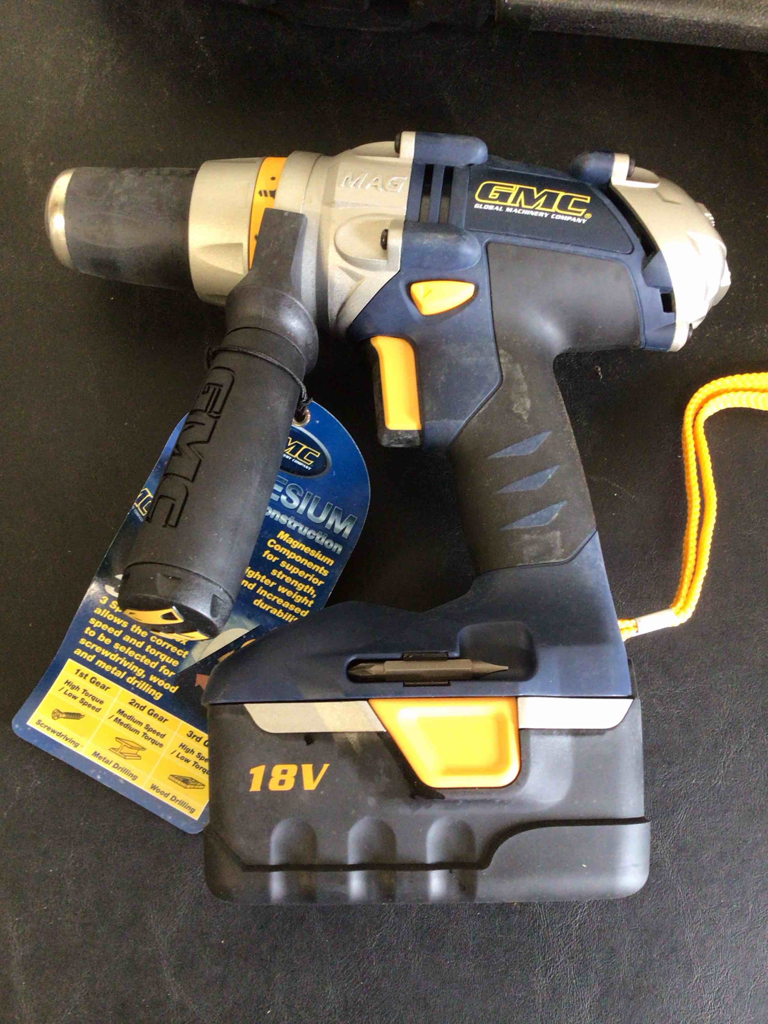 GMC 18 Volt 3-Gear Cordless Drill 