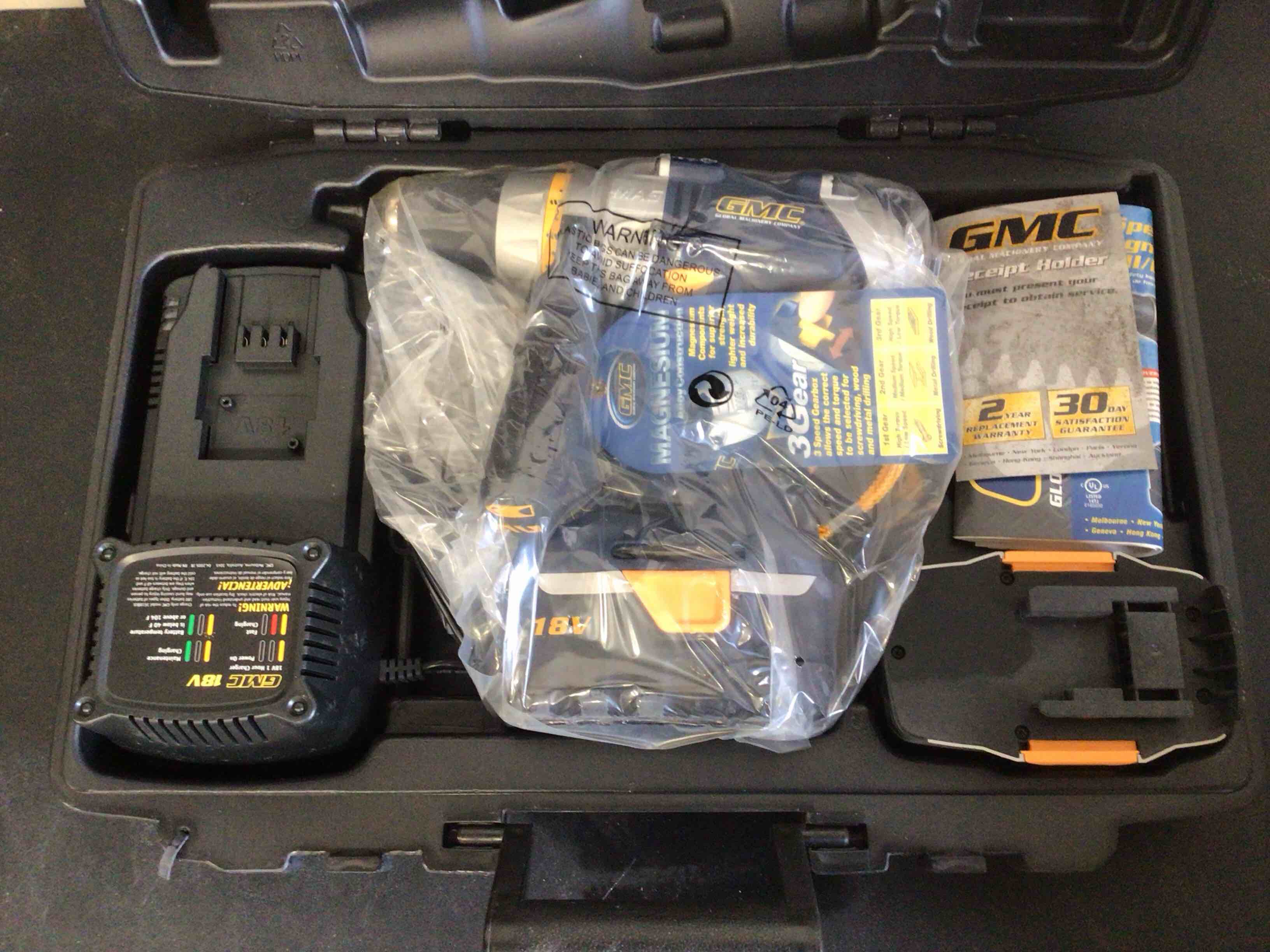 GMC 18 Volt 3-Gear Cordless Drill 