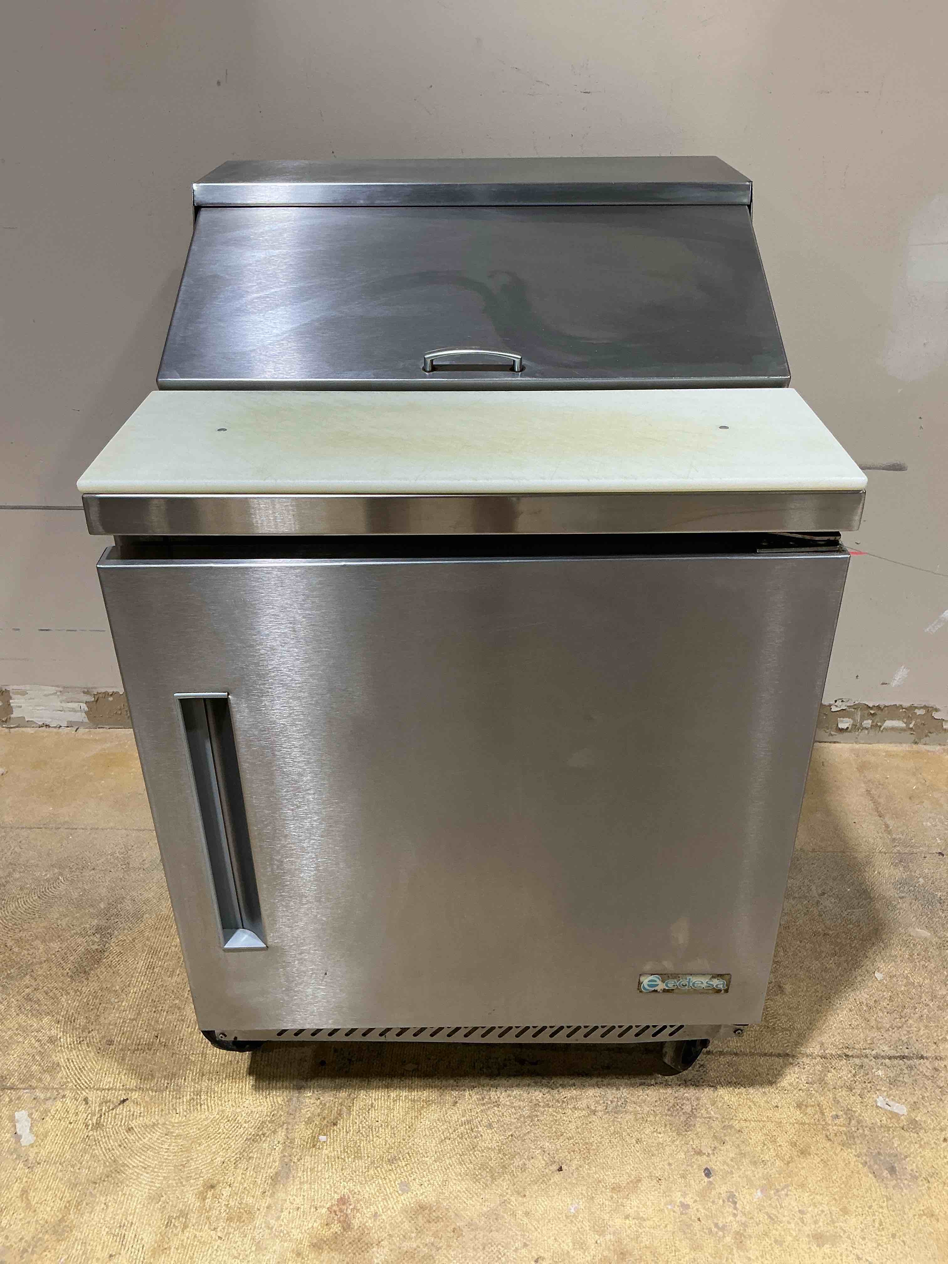 Edesa 27 Inch Stainless Steel Refrigerated Sandwich Prep Table On Casters 