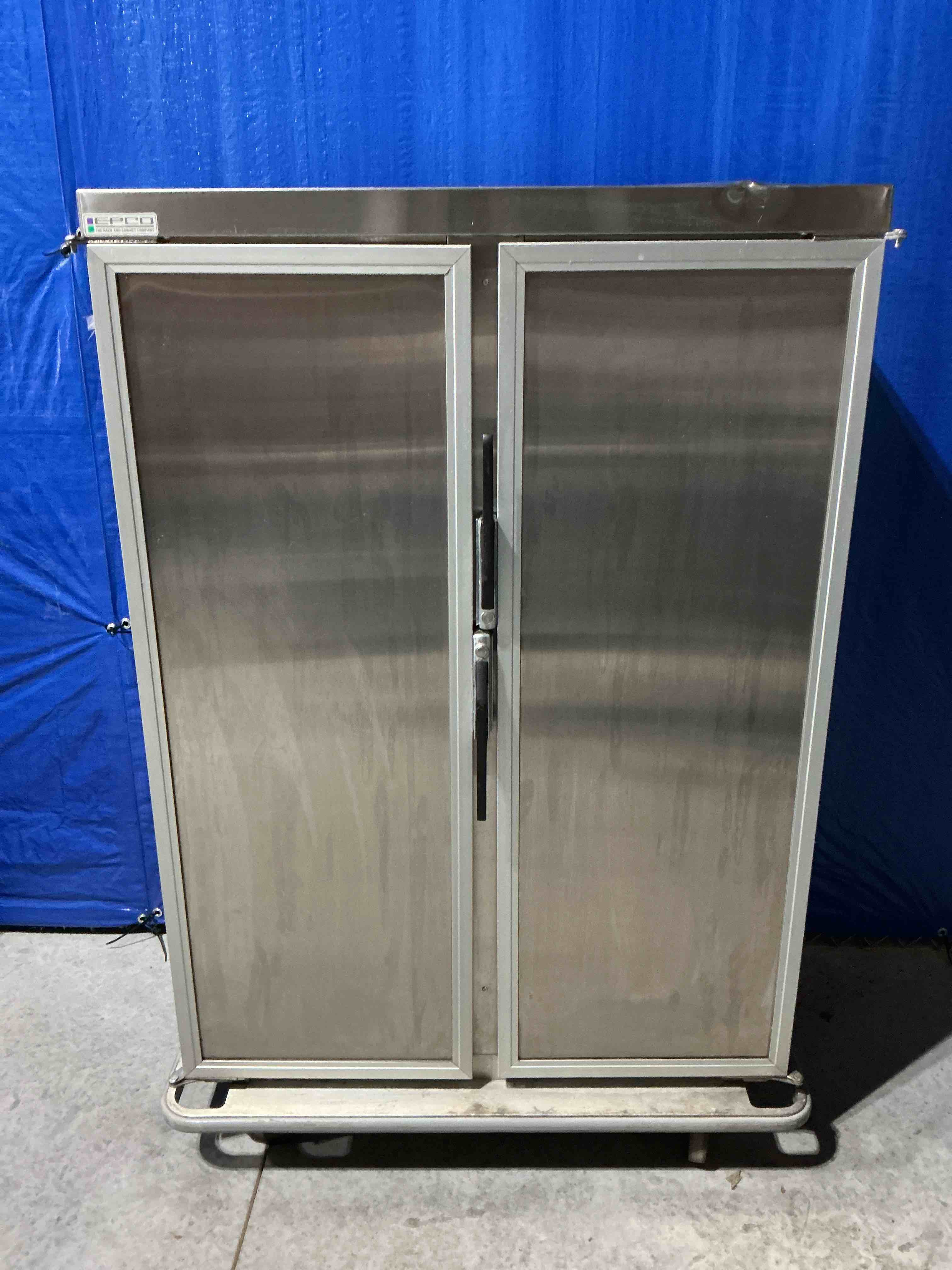 Epco 2-Door Stainless Steel Enclosed Mobile Holding Cabinet 