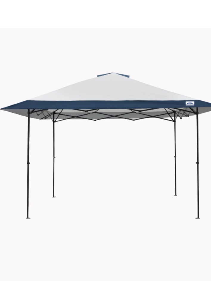 e-z up 13x13 one-up instant canopy tent – pop up outdoor shade tent with vented top, adjustable height & roller bag