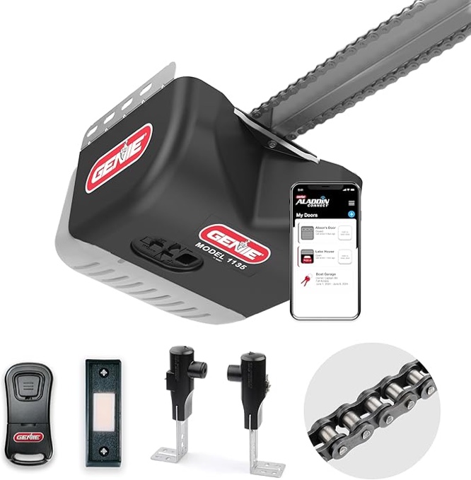 durable chain smart garage door opener Wi-Fi enabled