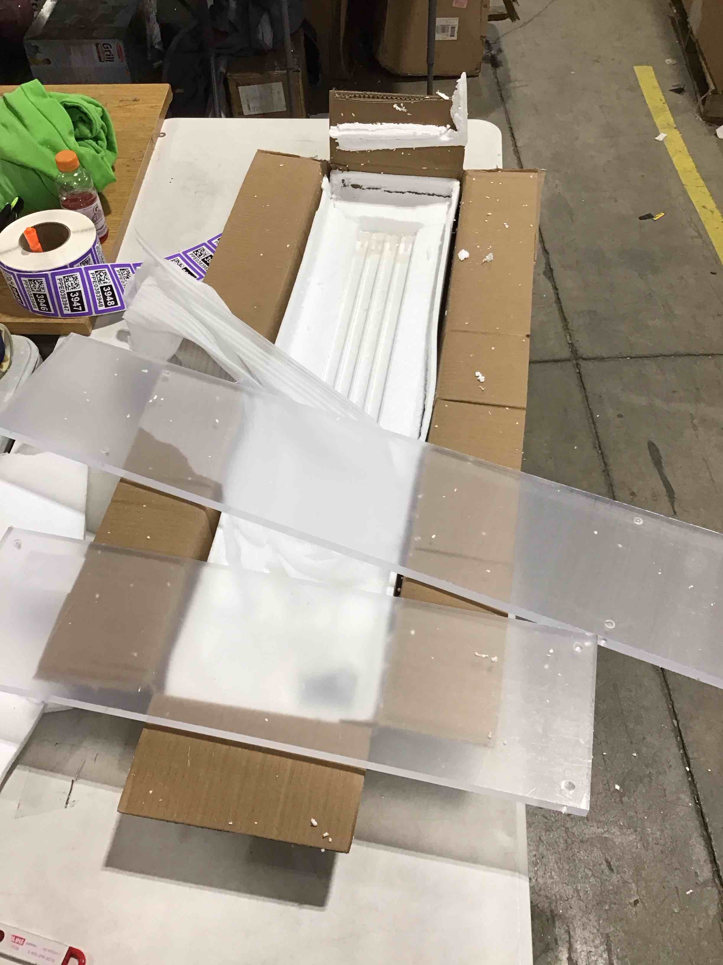 clear plastic tables with clear legs 2 table set