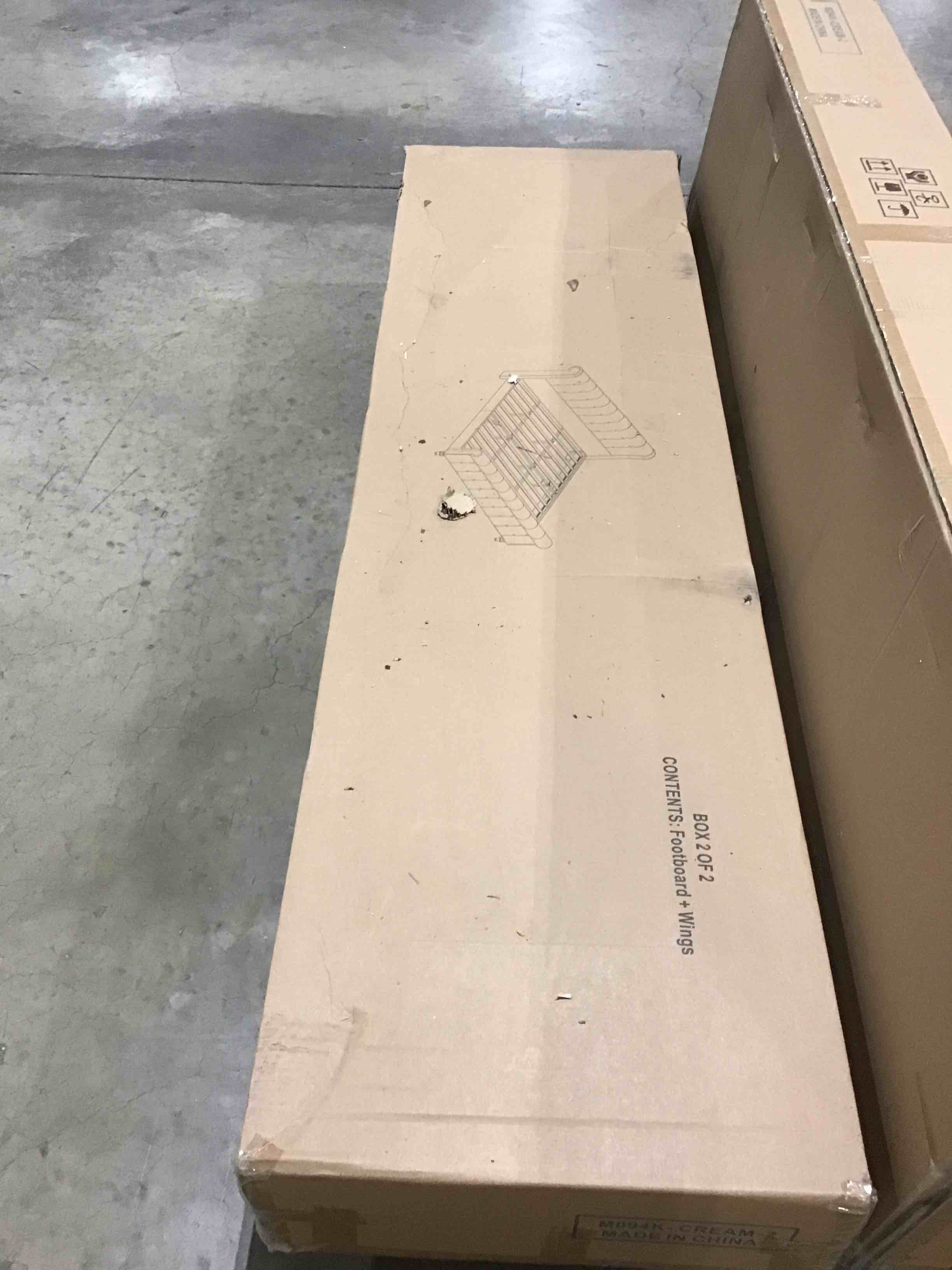 King Size Platform Bed Frame, Chenille Upholstered Sleigh Bed with Curved Headboard & Footboard, Deep Button Tufted, Wood Slats Support, No Box Spring Needed, Cream