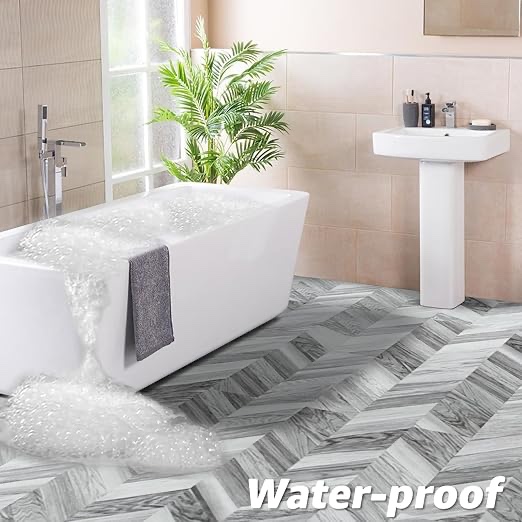 Art3d Interlocking Luxury Vinyl Flooring Tile, Wood Floor Plank for Kitchen Bathroom - Waterproof, Anti-Slip, Wear-Resistant, Reusable - 36 x 6 Inch, 18-Pack Cover 27 Sq. Ft