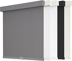 AOSKY 100% Blackout Roller Shades Cordless Blinds for Windows, Free-Stop Shades with Valance, Thermal Insulated Fabric, UV Protection, Natural Woven Blinds for Home and Office (20" W x 72" H, Grey)