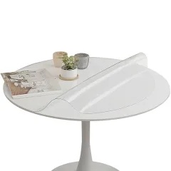 ERALOVE ROUND CLEAR TABLECLOTHS 
