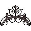 MyGift Brown Heavy Duty Cast Iron Outdoor Garden Hose Hanger Wall Mounted Water Hose Holder Reel with Vintage Scrollwork Design