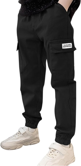 Boys Kids Summer Casual Cargo Pants Solid Color Personality Loose Sweatpants Trousers for Sports Crazy Sweat