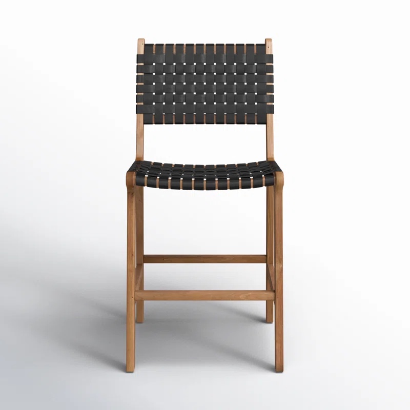 Valeria Upholstered Counter Stool with Solid Wood Frame