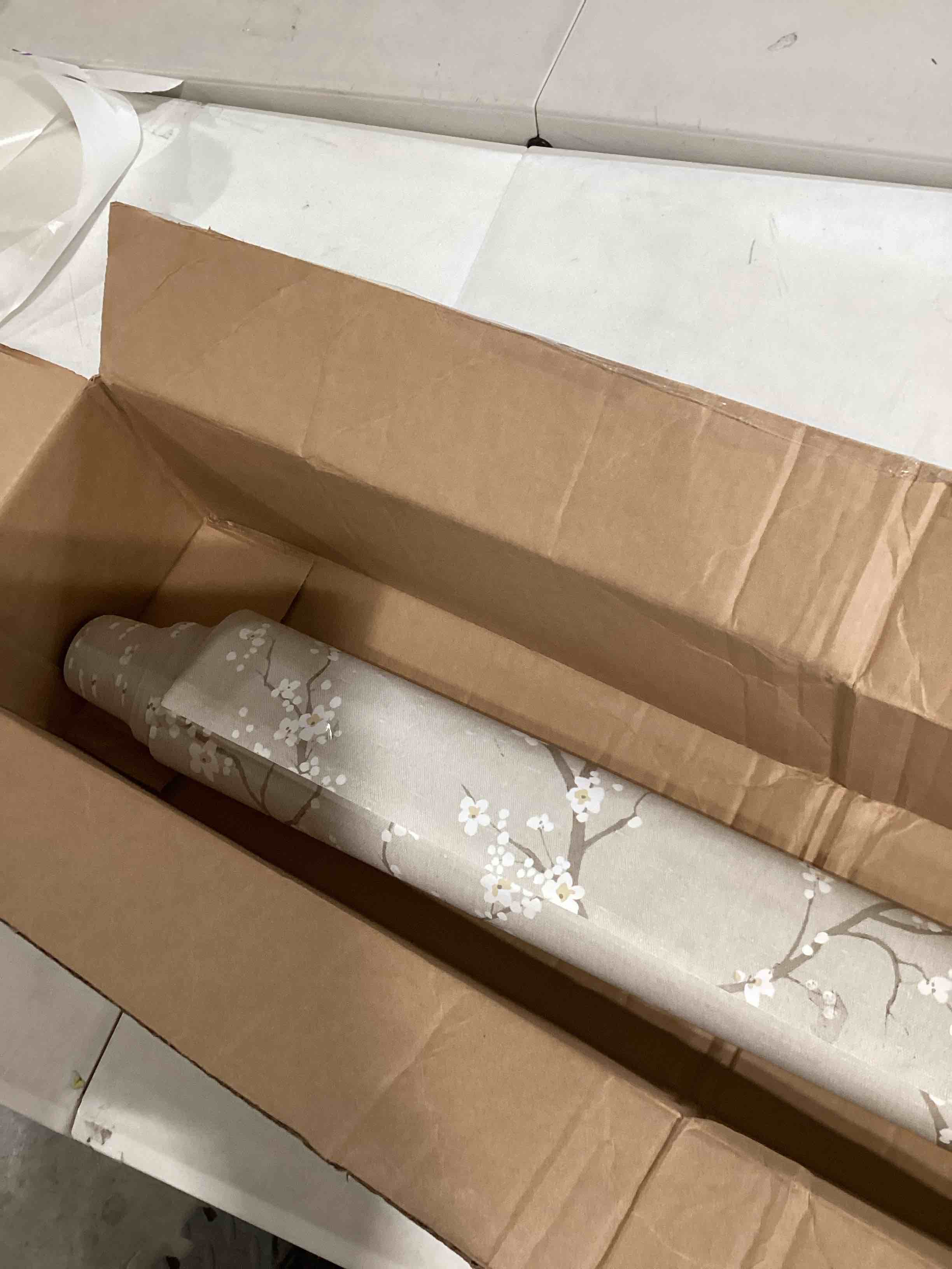 RoomMates RMK11270WP Neutral Cherry Blossom Peel and Stick Wallpaper