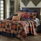 Mountain Cabin Western Star Quilt and Sham Set - King Size 3pcs