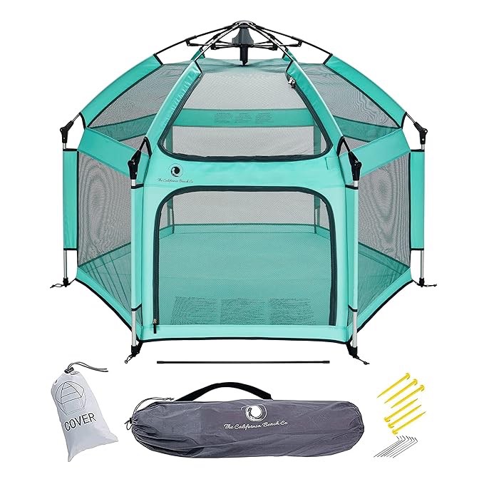 Bend River Baby Playpen with Canopy, Portable Baby Beach Tent, Toddler Play Yard Indoor and Outdoor, Foldable Mosquito Net for Infant