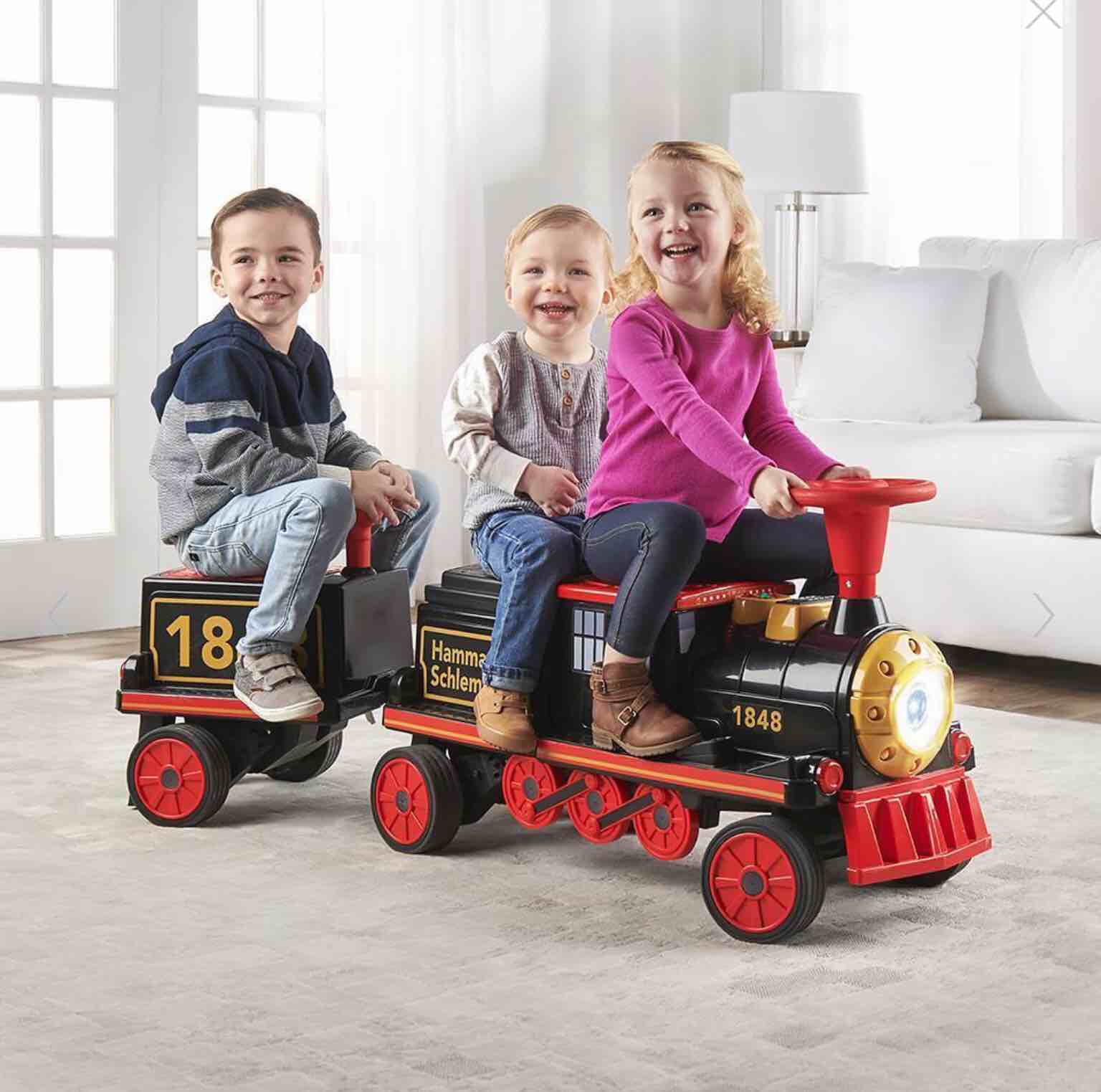 The Hammacher Schlemmer Three Passenger Electric Ride On Train