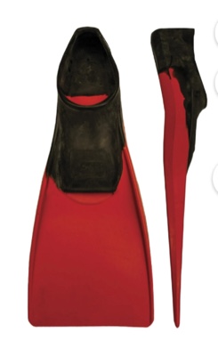 FINIS Long Floating Fins for Swimming and Snorkeling , Black/Red , XL US Male 3/5US Female 10-12