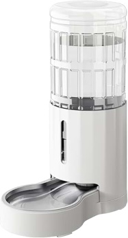 CZPET Automatic 4L Dog and Cat Water Dispenser with Stainless Steel Bowl Gravity Waterer,100% BPA-Free,Large Capacity and Drinking Area Noise-Free for Pets