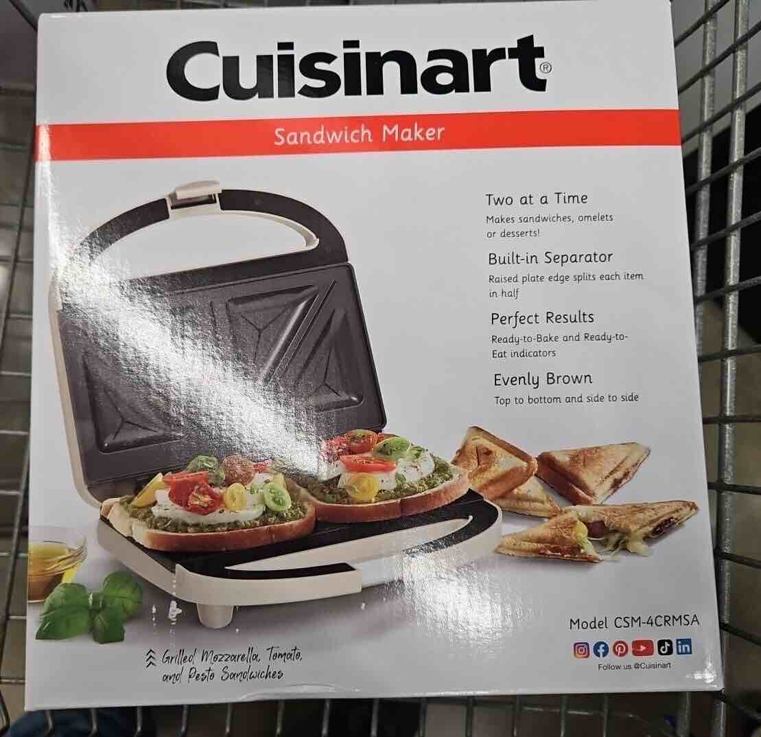 Cuisinart Non-Stick Two at a Time Sandwich Maker (Cream)