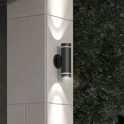Origin 21 Origin 21 Allendale 11.15-in H Matte Black Integrated LED Outdoor Wall Light