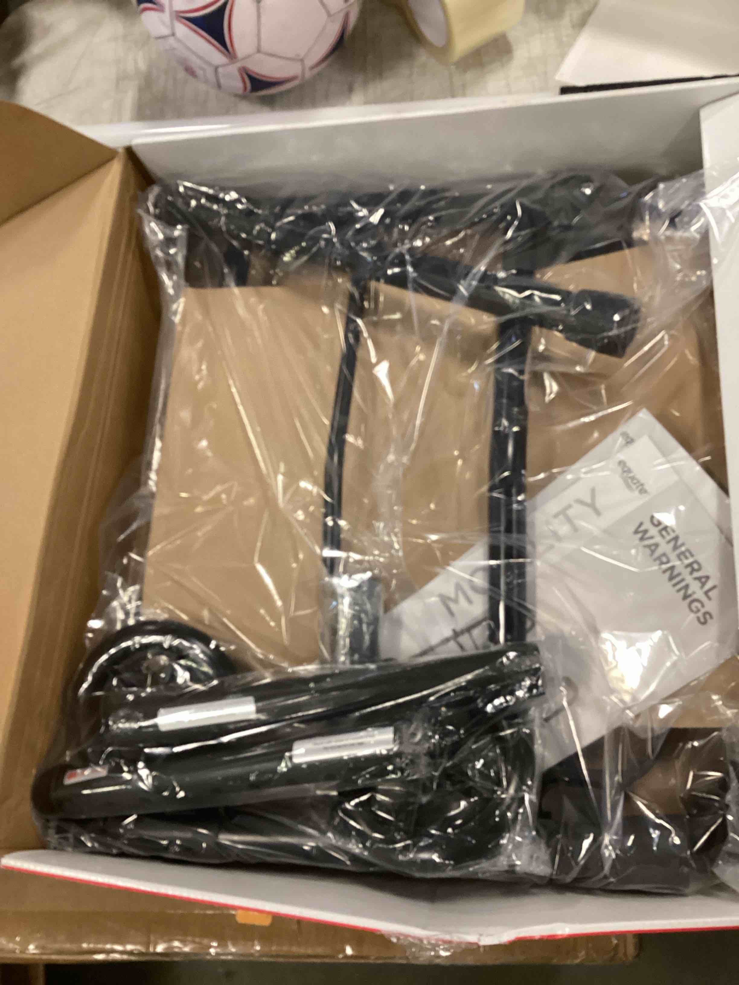 Equate Folding Walker with Wheels Black