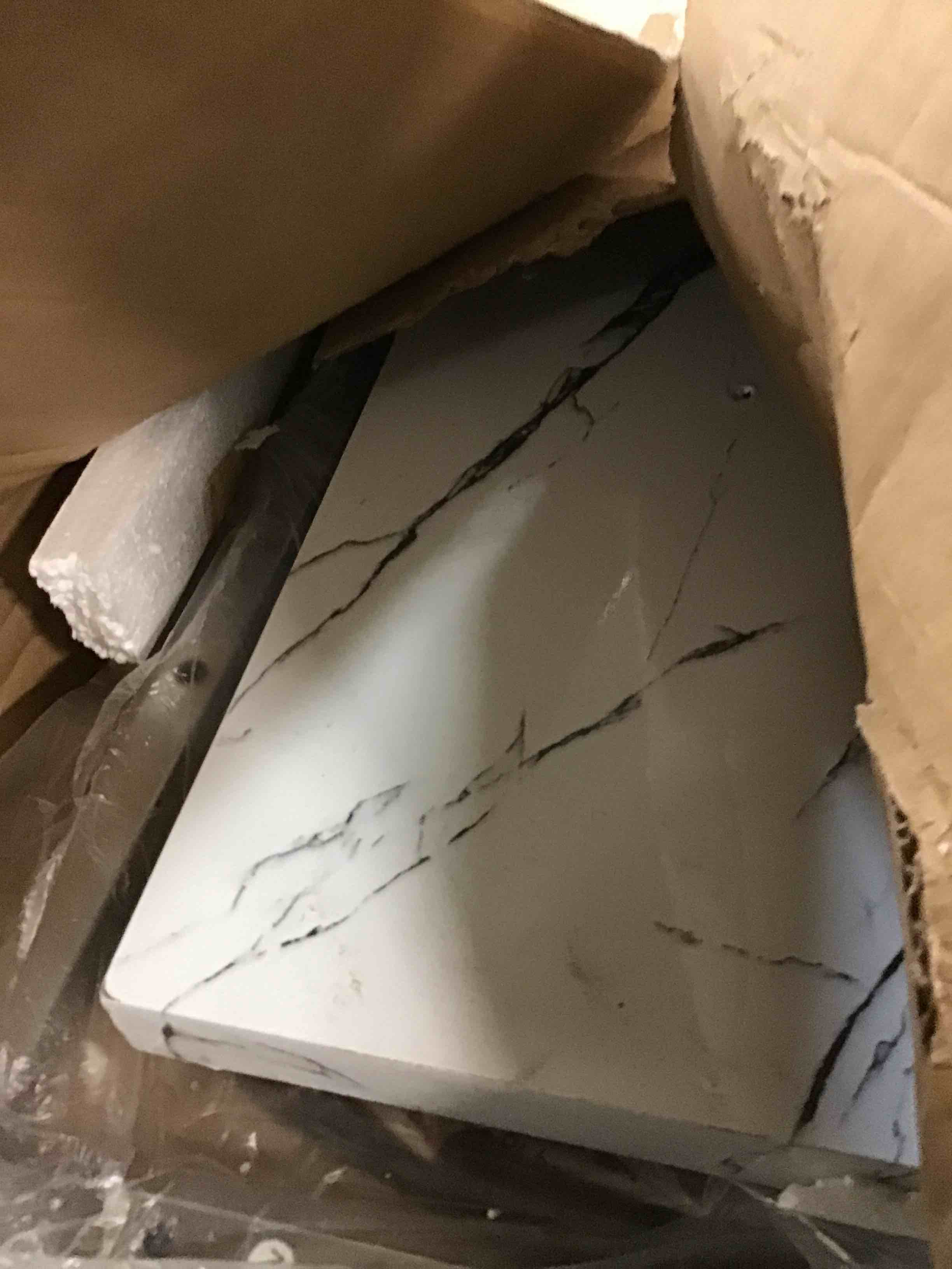 HOMBAZAAR Modern Entryway Table, Glass Entrance Sofa Table with Oval