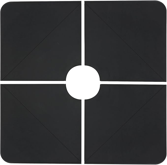 Aoodor 4-Piece Offset Cantilever Patio Umbrella Base Stand - Sand Filled Weight Plates for Stability