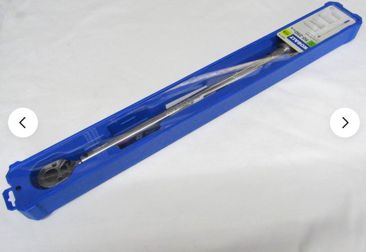 Kobalt 81704 1/2-in Drive Click Torque Wrench (50-ft LB to 250-ft Lb) 2884735