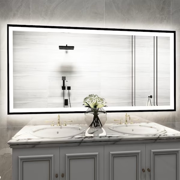 LED Bathroom Vanity Mirror for Wall, Backlit + Front-Lighted, Dimmable 36x72
