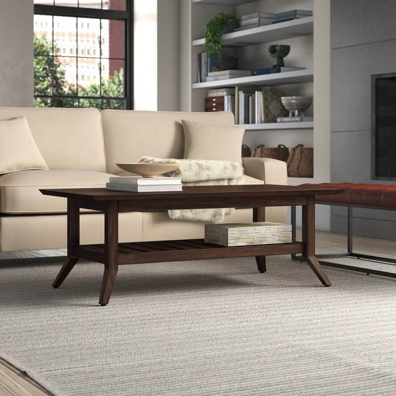 Arees 4 Legs Coffee Table with Storage(rectangular)