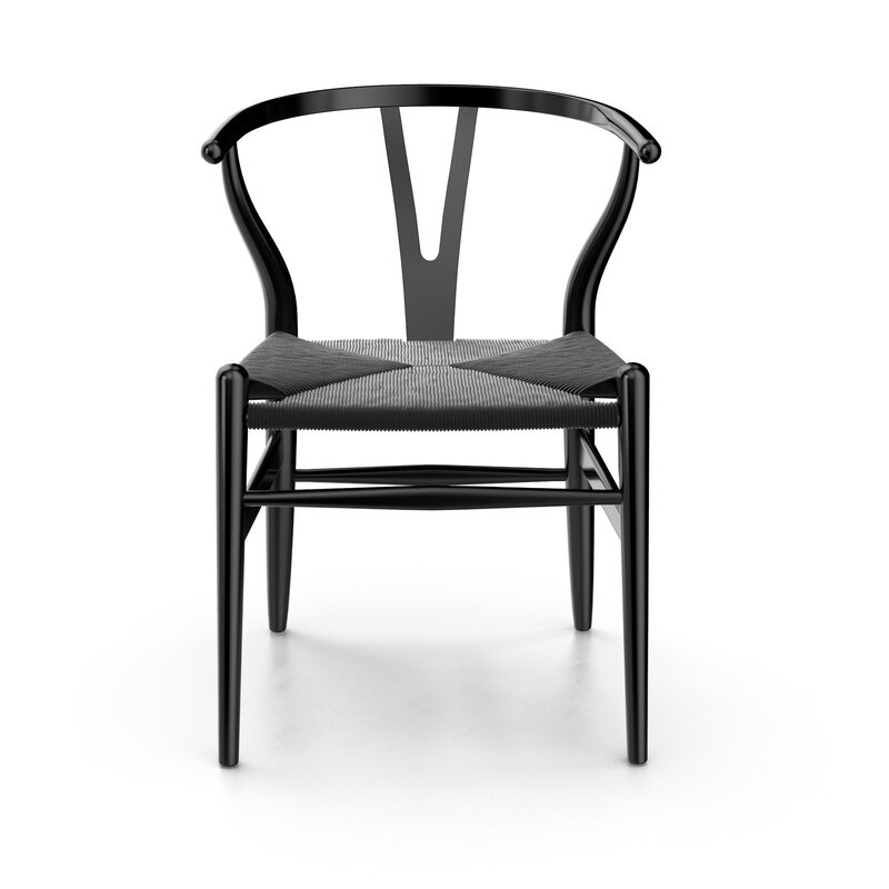 Budapest Solid Wood Side Chair in Black
