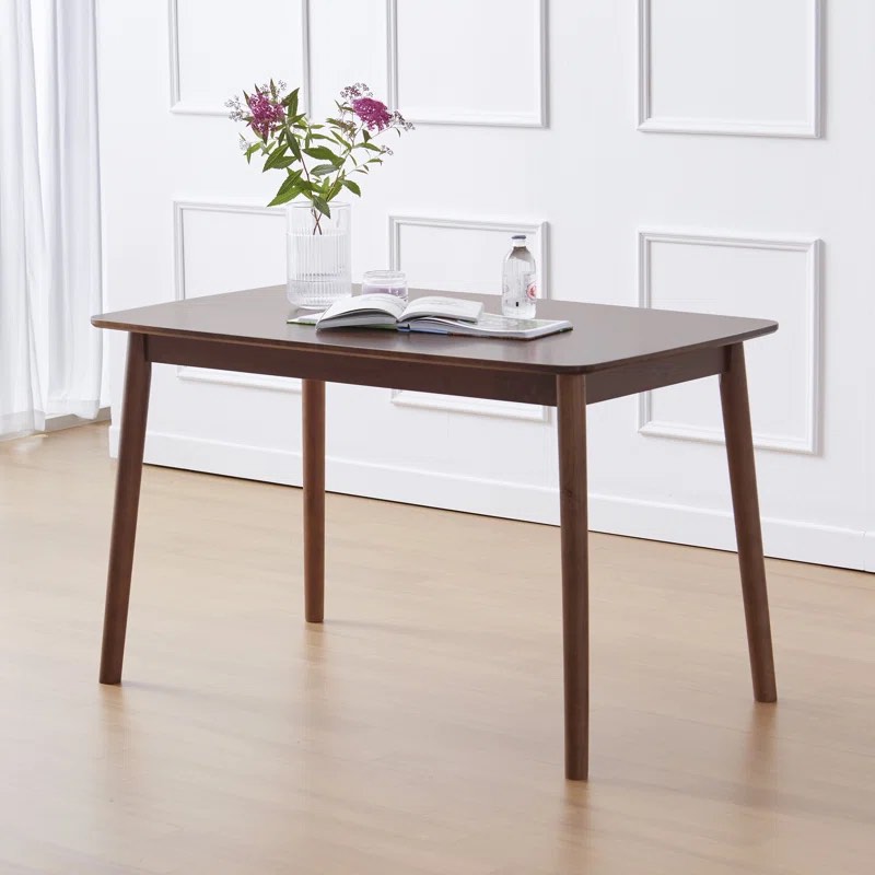 Husno 47" Rubberwood Solid Wood Dining Table