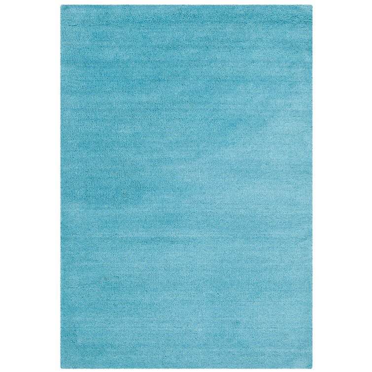Moreau Handmade Tufted Wool Turquoise Area Rug