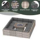 Melisandra Polyethylene (PE) Wicker 12 - Person Seating Group with Cushions and Fire Pit