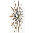 Midcentury/Modern Starburst Metal Wall Clock 23 Inches - Walnut
