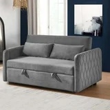Aukfa Sleeper Sofa Bed, Convertible Loveseat Pull Out Sofa Couch for Living Room - Gray