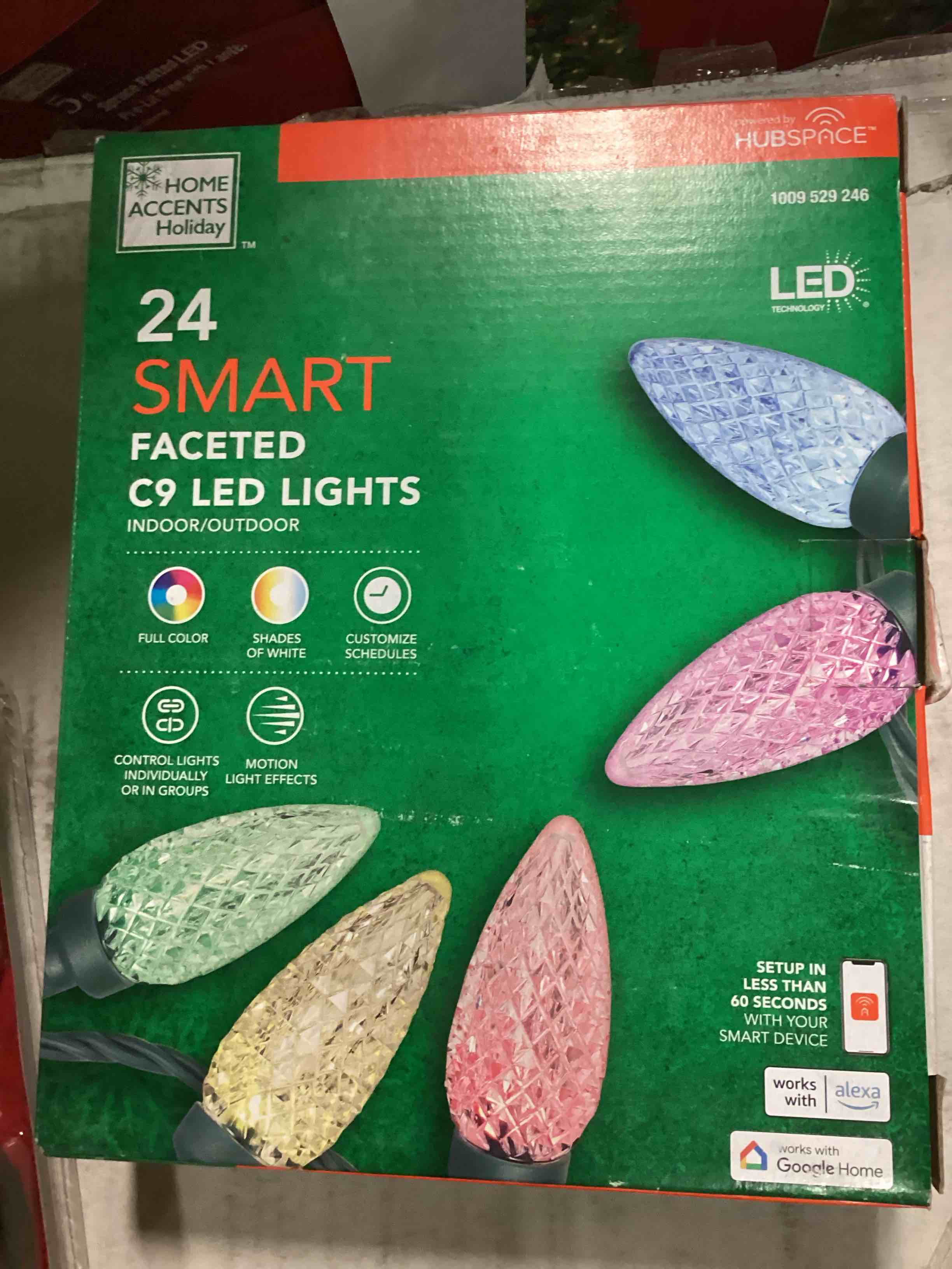 Home Accents 24 Faceted C9 Smart LED Lights Powered by Hubspace