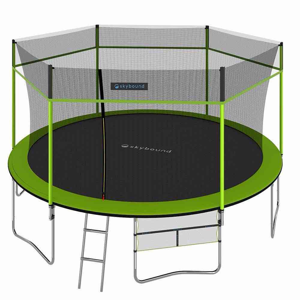 SkySoar 15ft Trampoline - Green - Green