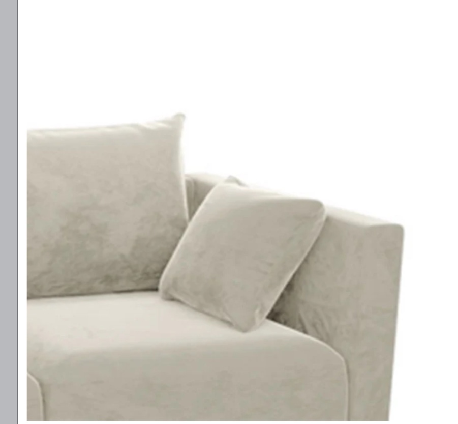 Sectional Sofa; U-shaped sofa with 6 Pillows for Living Room; Velvet for bedroom; livingroom Beige