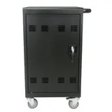 30 Device Mobile Charging Cart, Locking Charging Station w/Wheels and Cable Management Bar, Classroom Mobile Charging Cart on Wheels for School, Library, Office Conference Room