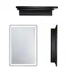 24 in. W x 30 in. H LED Anti Fog Rectangular Black Aluminum and Iron Recessed/Surface Mount Medicine Cabinet with Mirror