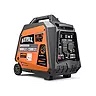 Genmax Portable Inverter Generator, 3000-Watt CO Sensor, Light-Weight With Telescopic Handle And Wheels