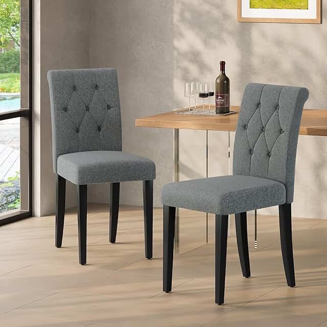 2 Grey Dining Chairs