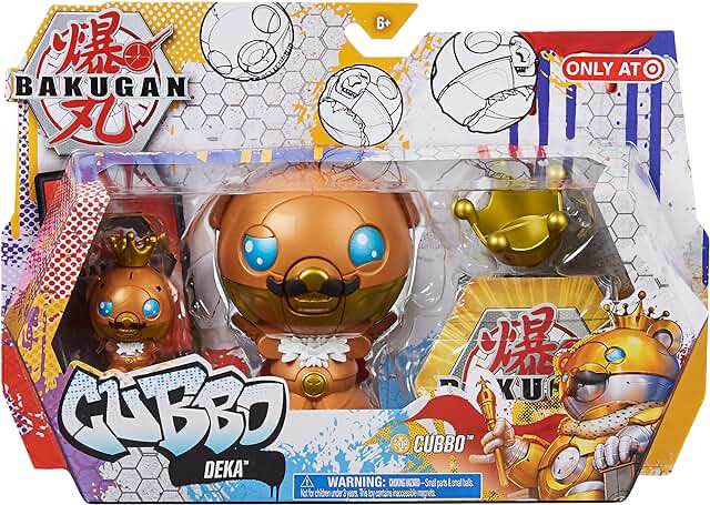 Bakugan, Cubbo Deka Pack with Exclusive Jumbo King Cubbo and Core Cubbo, Geogan Rising Transforming Collectible Action Figures, Toys for Kids Boys Ages 6 and Up( SEE DESCRIPTION)
